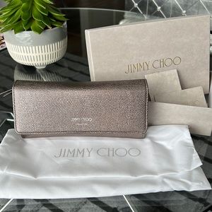 Jimmy Choo metallic leather wallet